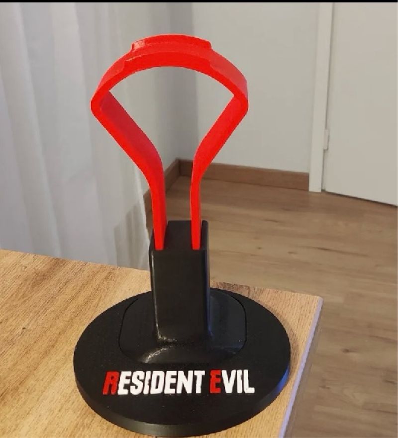 Soporte Auriculares Resident Evil Rojo