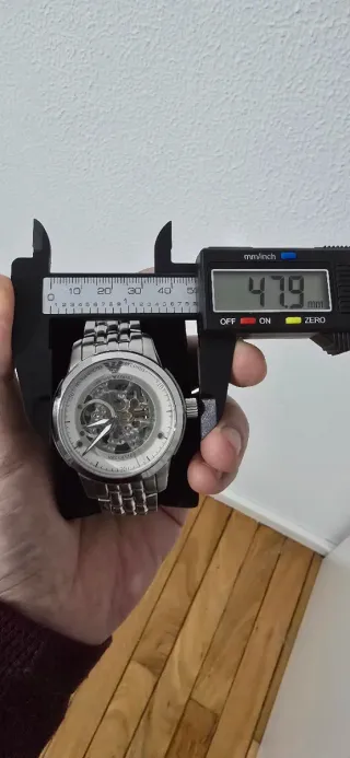 Reloj Emporio Armani Mecánico Esqueleto Plata