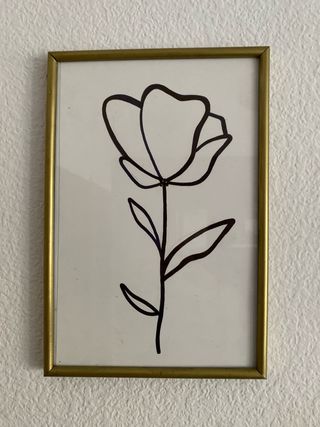 Lámina floral hecha a mano