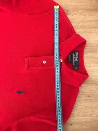 Polo Ralph Lauren Hombre S Rojo Logo Azul