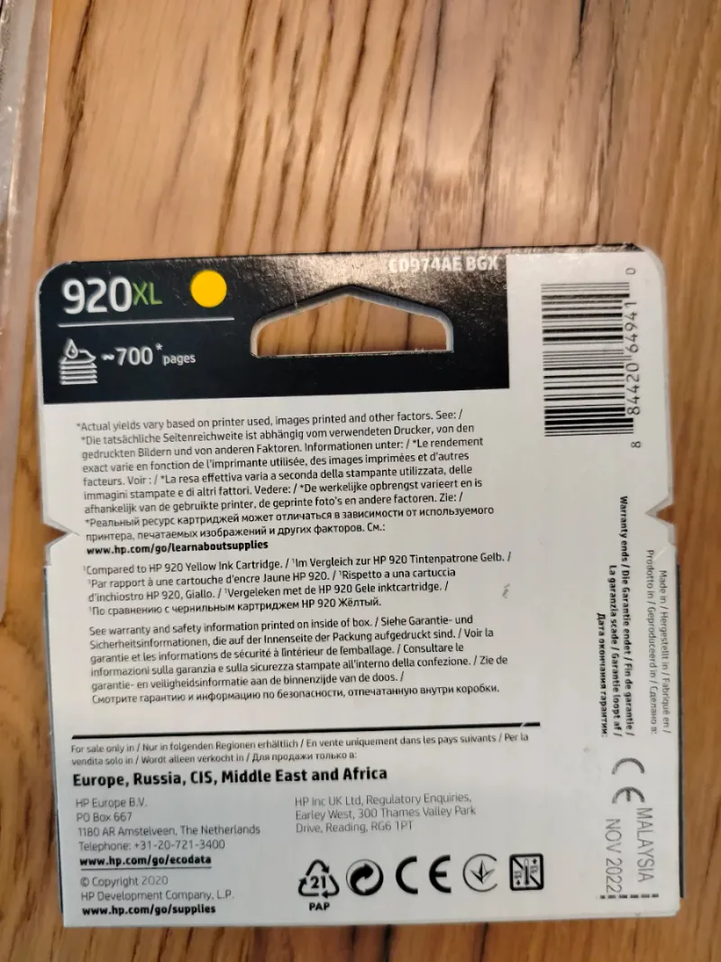 Cartuchos de tinta HP 920XL afbeelding 3