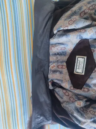 Chaquetón piel mujer marrón