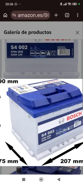 Batería Bosch  52Ah 12V
