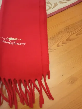 Bufanda Thomas Burberry Roja 100% lana