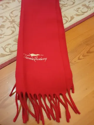 Bufanda Thomas Burberry Roja 100% lana