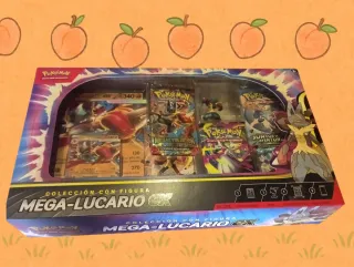 Caja con figura de mega lucario