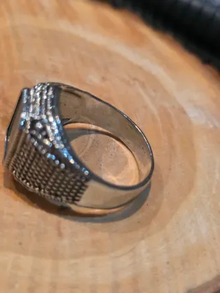 Anillo Hombre Onixtalla23 Artesanal Plata