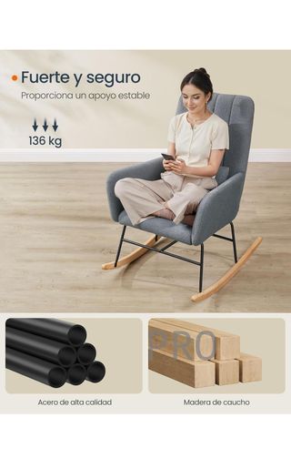 Silla Mecedora, con Reposabrazos, Reclinable