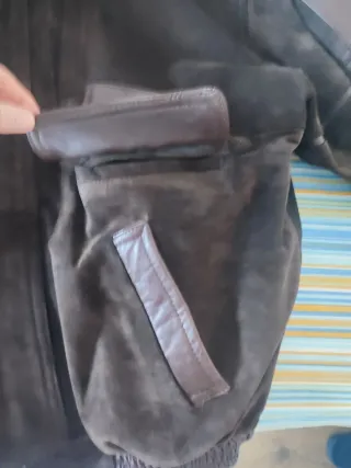 Cazadora Piel Hombre Talla 50 Marrón. Piel Porcino