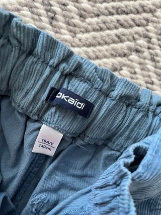 Pantaloni velluto bambina azzurri