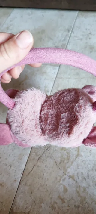 Orejeras osito niña rosa