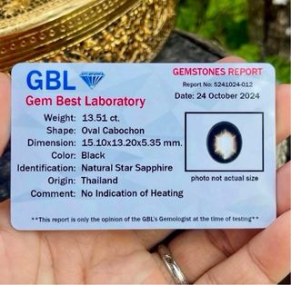 Anillo Plata Zafiro Estrella Negro Natural