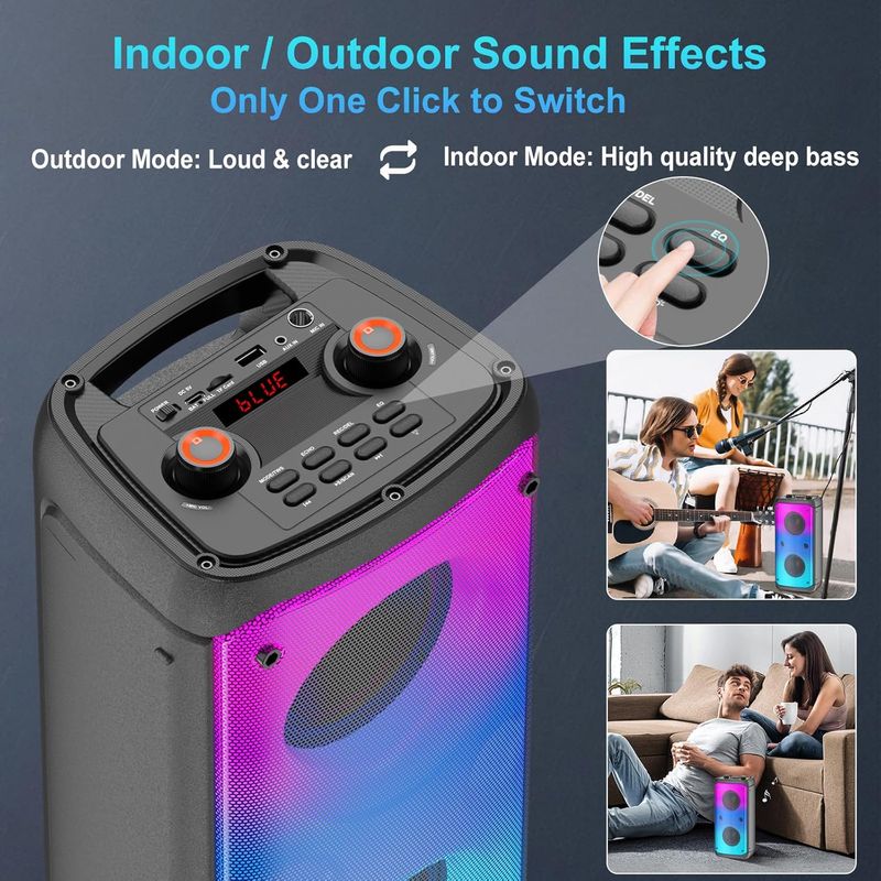 Altavoz Karaoke Bluetooth con Micrófono Inalámbric afbeelding 3