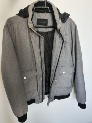 Cazadora Zara Gris Hombre