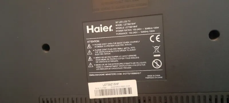 Televisor Haier Negro de 39" afbeelding 5