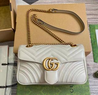 Borsa Gucci Marmont 26 Bianca