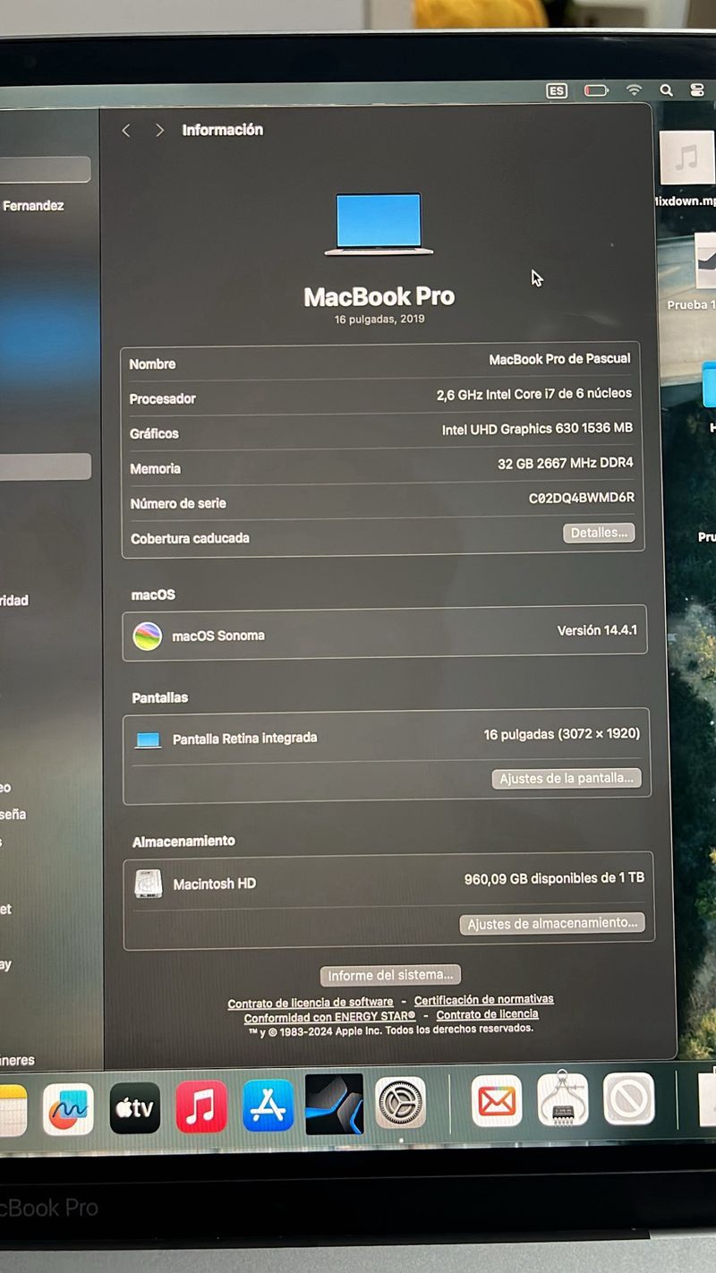 MacBook Pro 16 2019 1TB 32GB Space Gray afbeelding 7