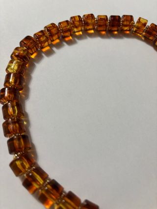 Collar Corazón Marrón y Dorado