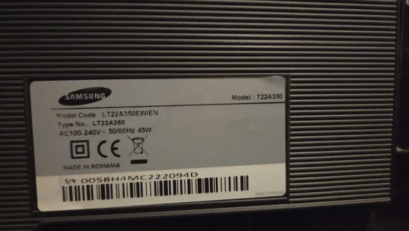 Monitor Tav Samsung SyncMaster TA350 Negro afbeelding 3