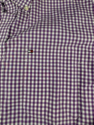 Camisa Tommy Hilfiger Morada Cuadros