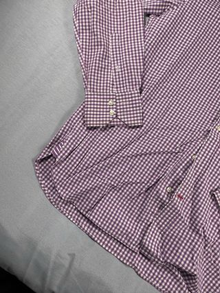 Camisa Tommy Hilfiger Morada Cuadros