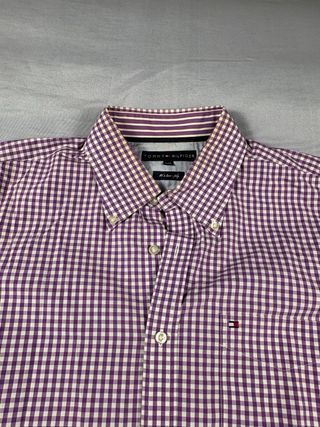 Camisa Tommy Hilfiger Morada Cuadros