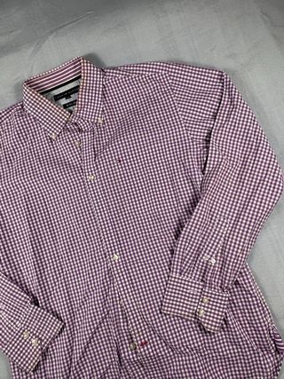 Camisa Tommy Hilfiger Morada Cuadros