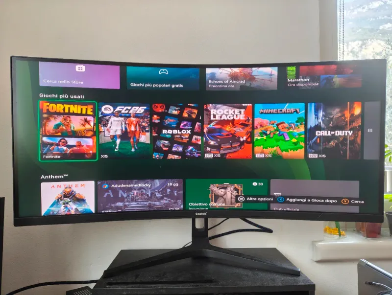 Monitor curvo de 34 pulgadas, 4K, HDR10