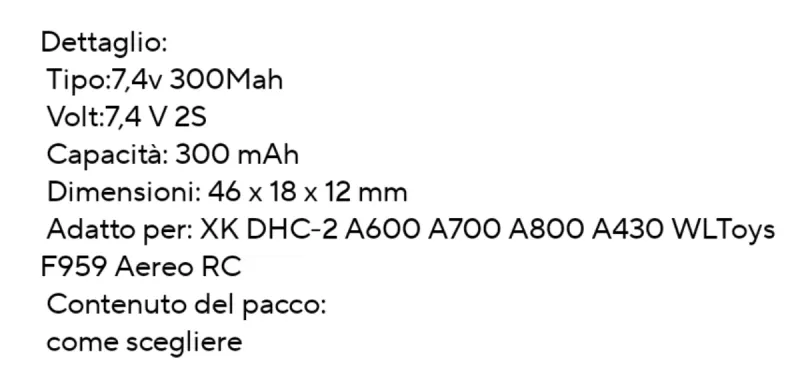 Baterías Lipo 2S 7.4V 300mAh afbeelding 2