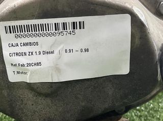 Citroen 95745 20ch85 caja de cambios zx 1.9 diesel