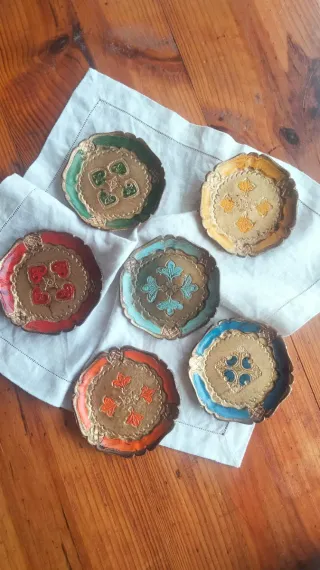 6 Sottobicchieri Firenze vintage