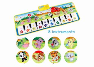 Tapete musical infantil con animales y piano
