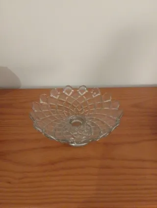 Frutero de cristal tallado vintage