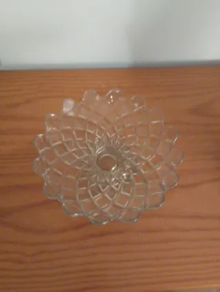 Frutero de cristal tallado vintage