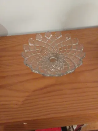 Frutero de cristal tallado vintage