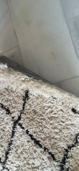 Tappeto grande pelo lungo beige 200x300