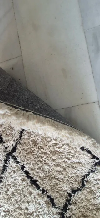 Tappeto grande pelo lungo beige 200x300