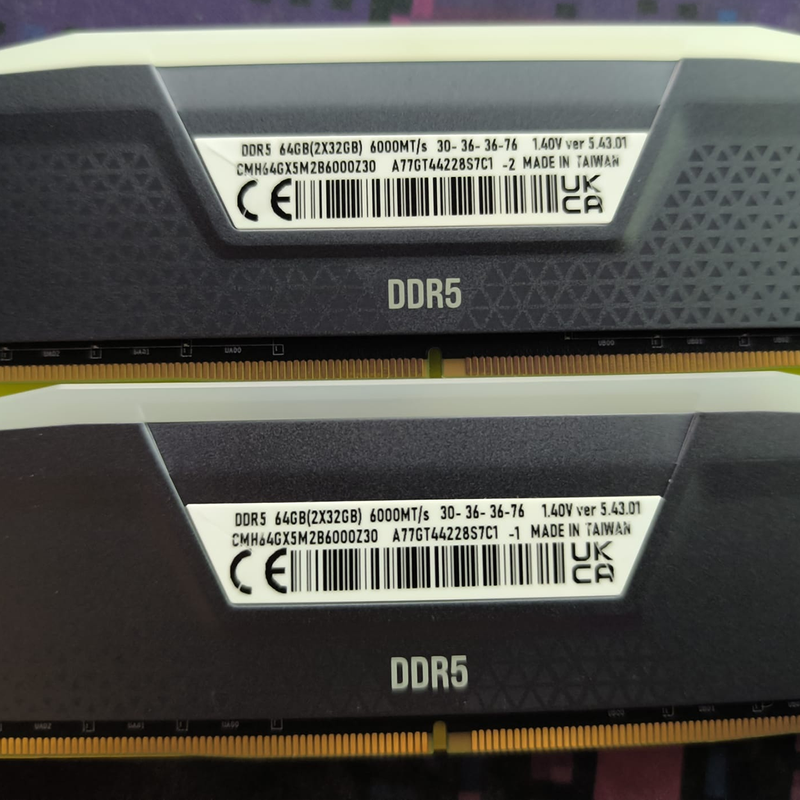 RAM DDR5 64GB (2x32GB) 6000Mhz CL30 Corsair afbeelding 3