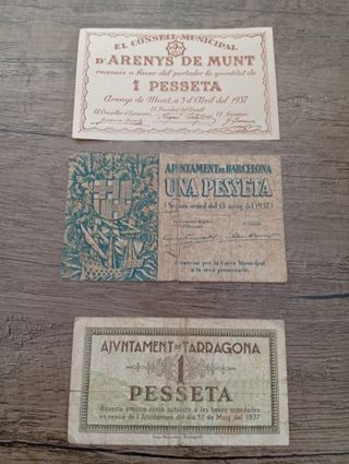 Billetes locales Guerra Civil 1937