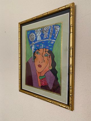 OFERTA! Cuadro Marco Dorado Mujer Egipcia