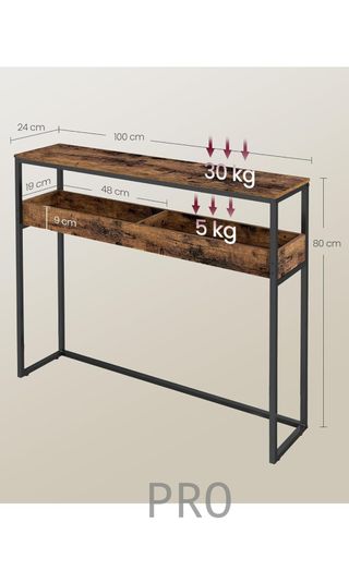 Mesa de Entrada, Mesa de Consola, Borde de Sofá Estrecho