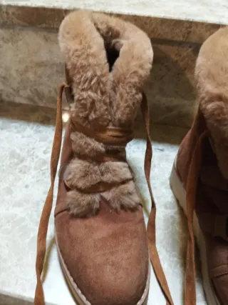 Botas de mujer marrones con pelo