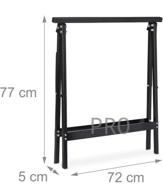 Caballetes para mesa plegables acero - Relaxdays