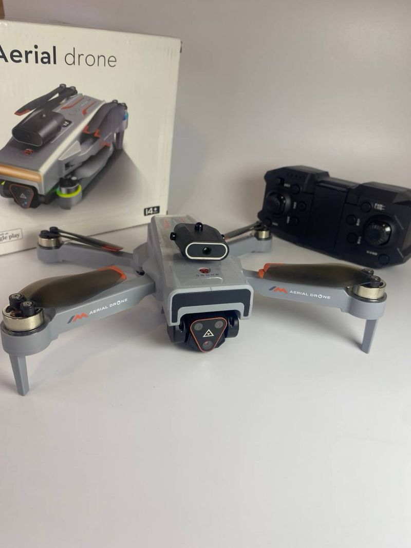 Dron Aerial Nuevo Gris y Naranja