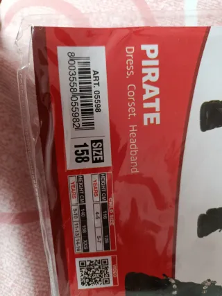 Disfraz Pirata Niña Talla 11/13 años