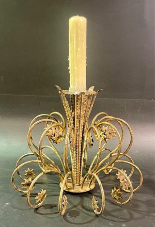 Juego 3 Candelabros Hierro Dorado