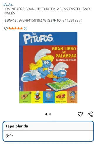 LOS PITUFOS GRAN LIBRO DE PALABRAS CASTELLANO- ...