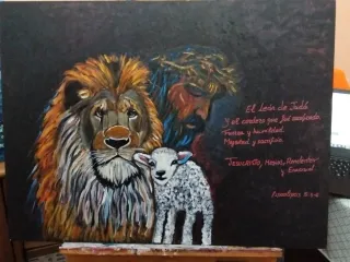 Cuadro El León de Judá y Cordero