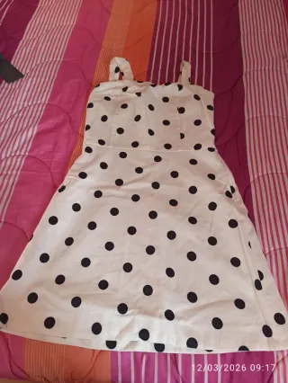 Vestido corto lunares Mango Talla S