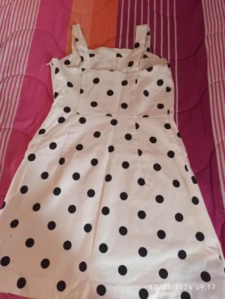 Vestido corto lunares Mango Talla S